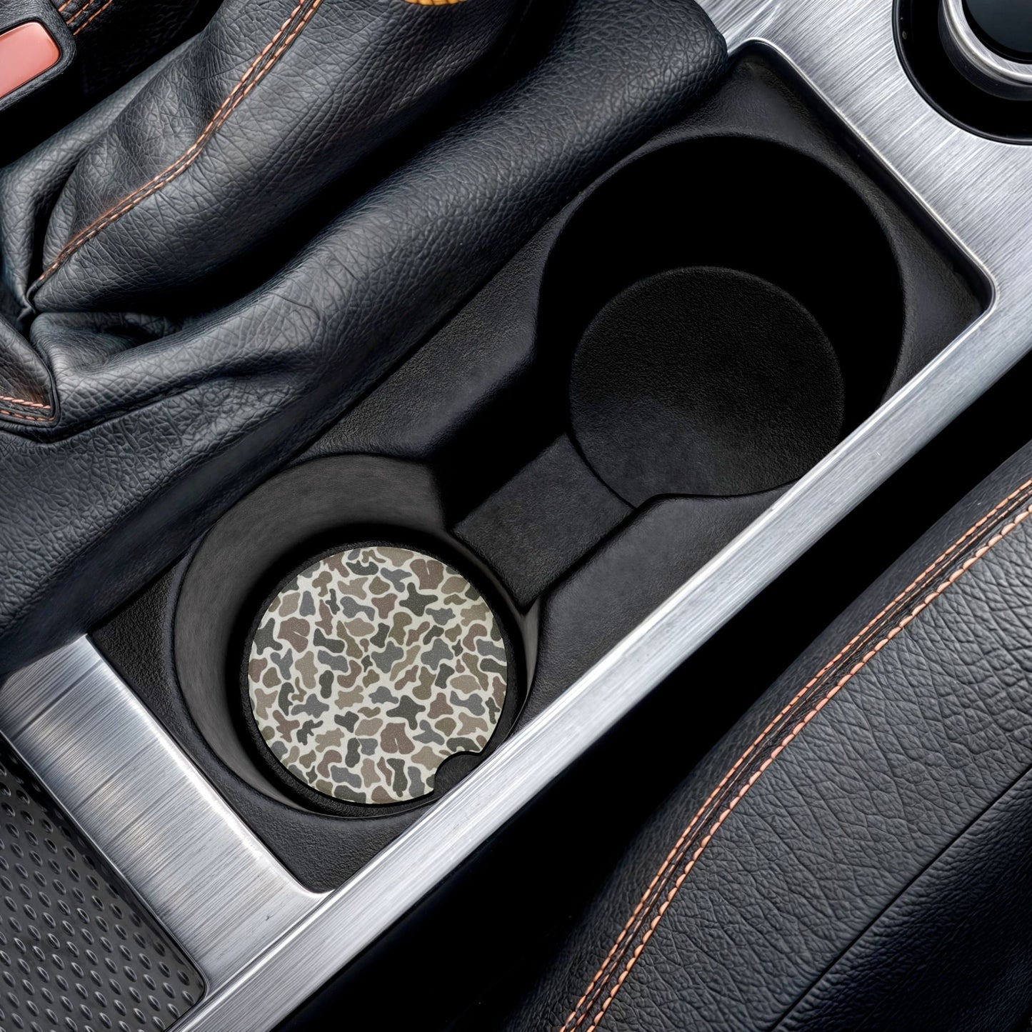 Duck Camo Car Coaster, Camouflage Design, Drink Holder Insert, Cup Holder Coaster, Custom Car Décor, Unique Vehicle Accessory