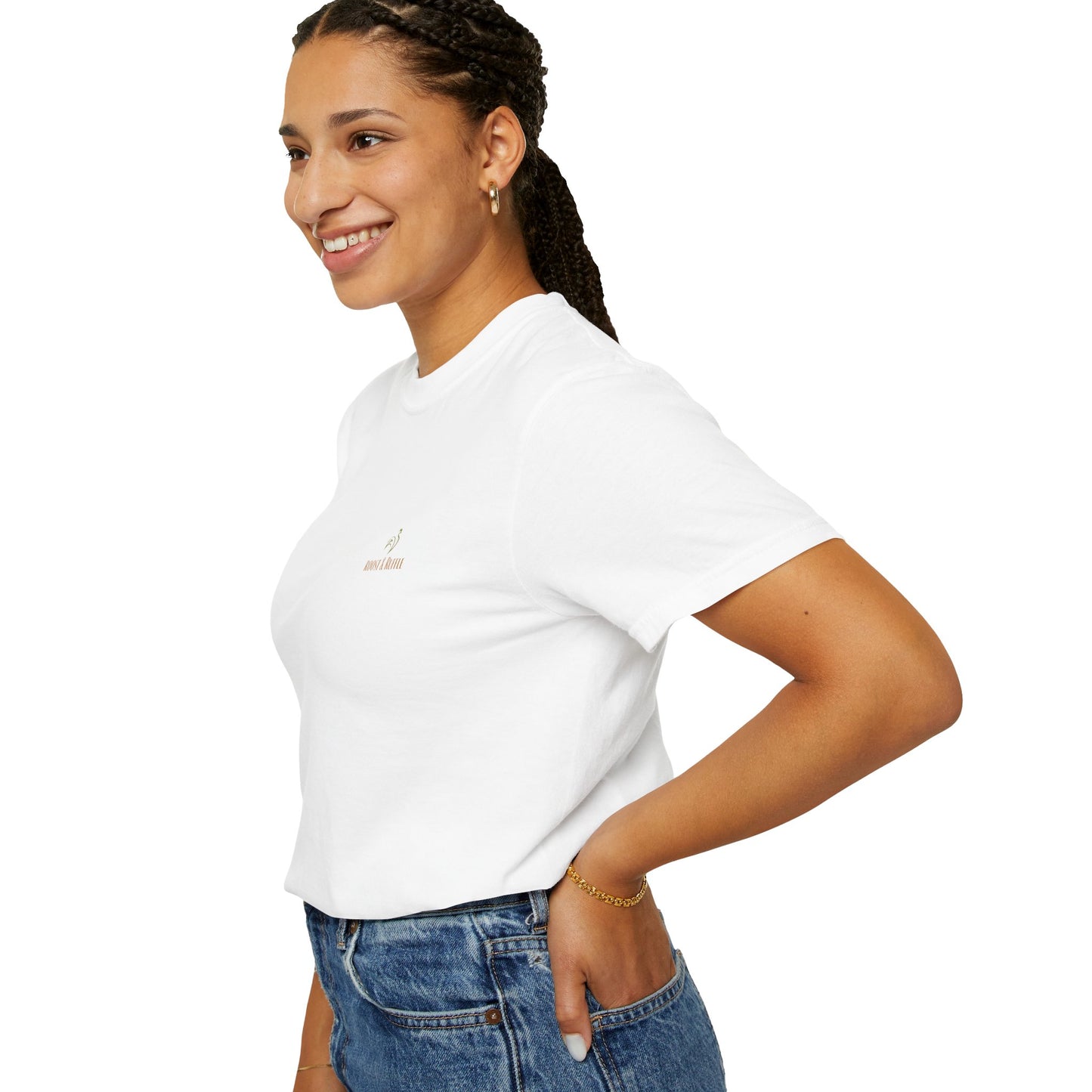 Roost & Ruffle "Stay Unruffled" T-Shirt, Garment-Dyed Tee, Funny Chicken Shirt, Casual Unisex Top