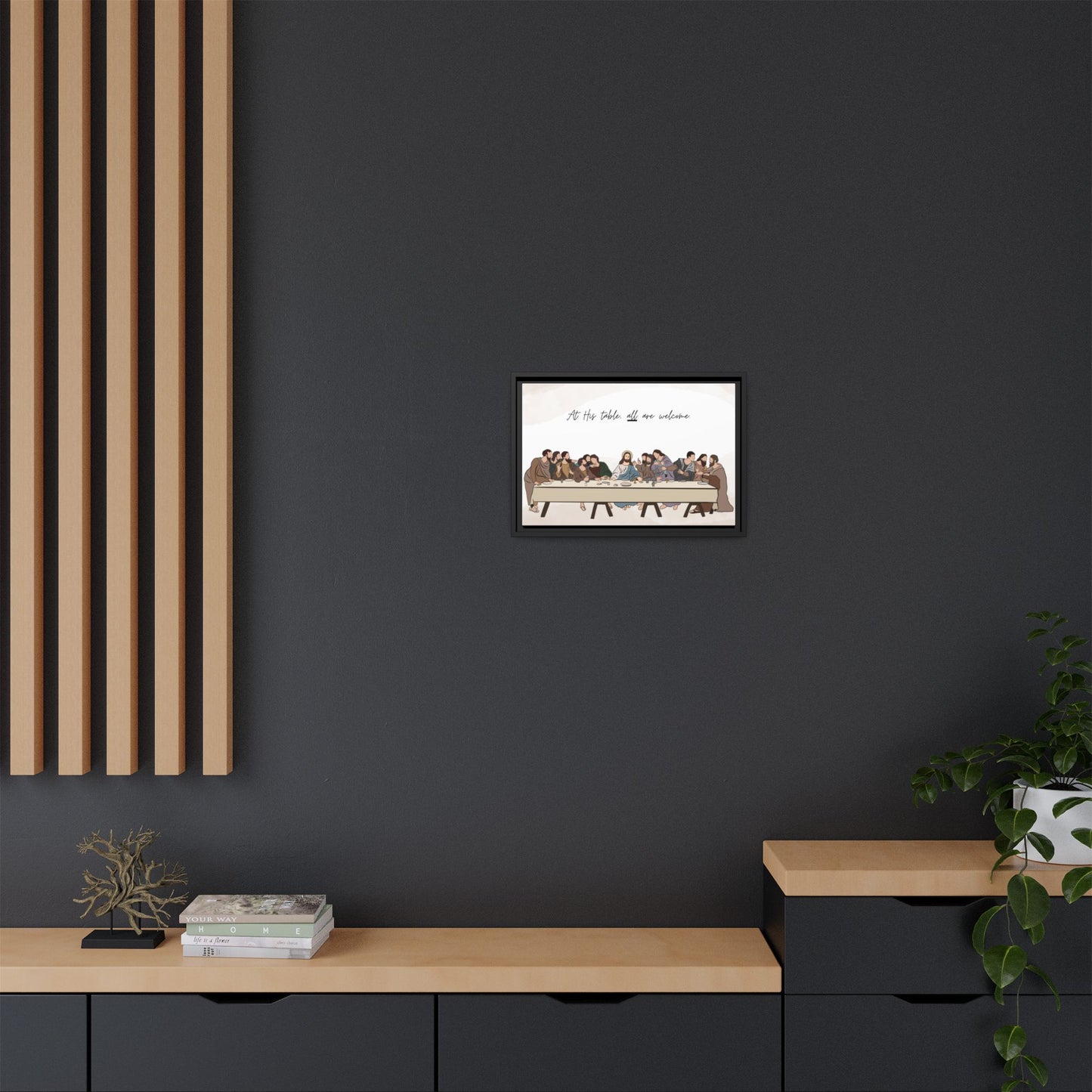 At His Table All Are Welcome Last Supper Print Canvas