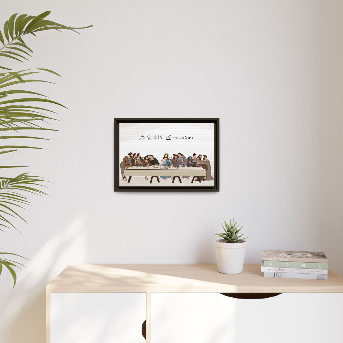 At His Table All Are Welcome Last Supper Print Canvas