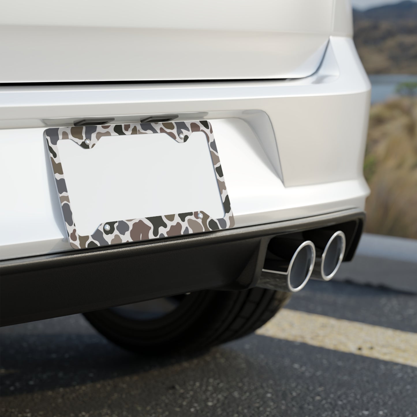Camo Metal License Plate Frame