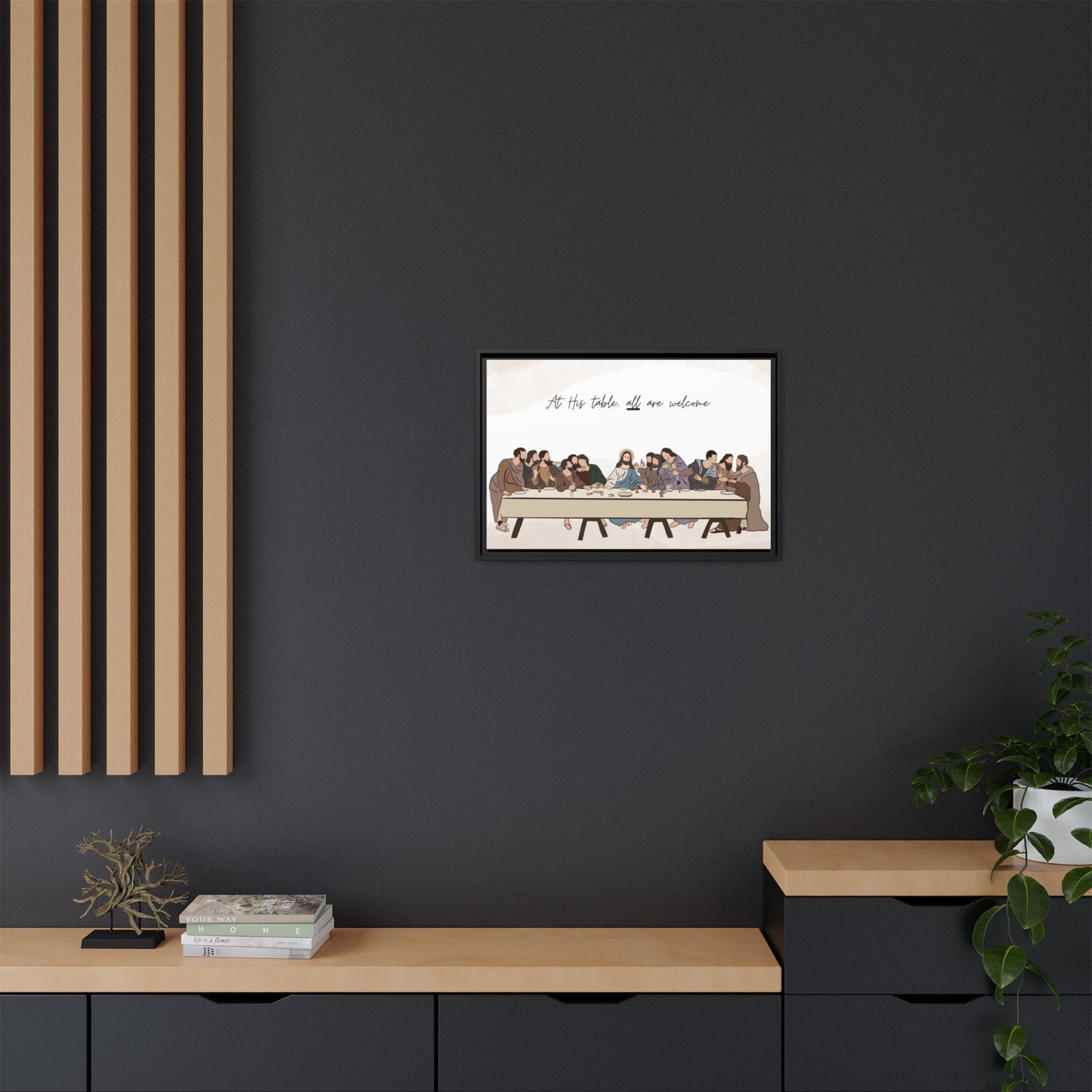 At His Table All Are Welcome Last Supper Print Canvas