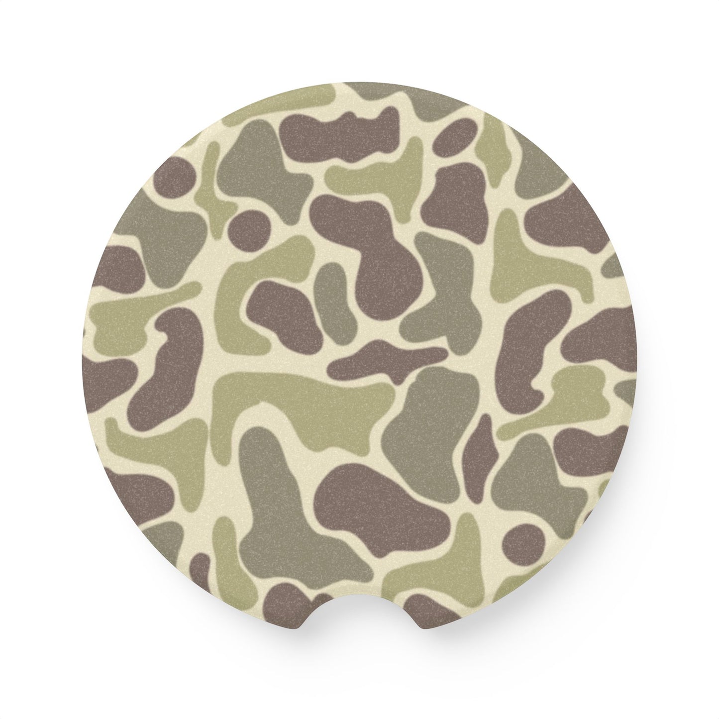 Car Coaster, Duck Camo Pattern Soapstone, Cup Holder Coasters, Absorbent Stone Coaster Set, Vehicle Accessories, Camouflage Design, Auto