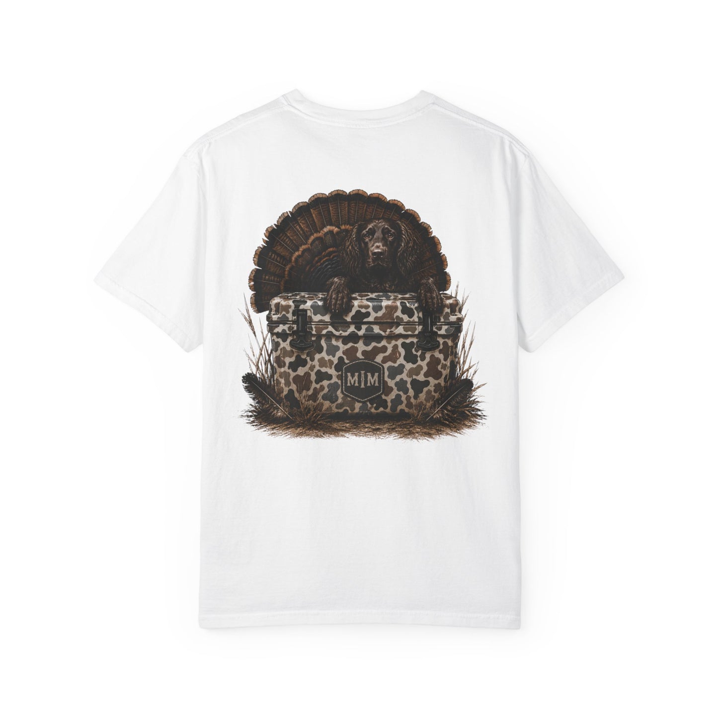 Turkey in Camouflage  Pocket T-Shirt | Hunting Turkey Graphic Tee