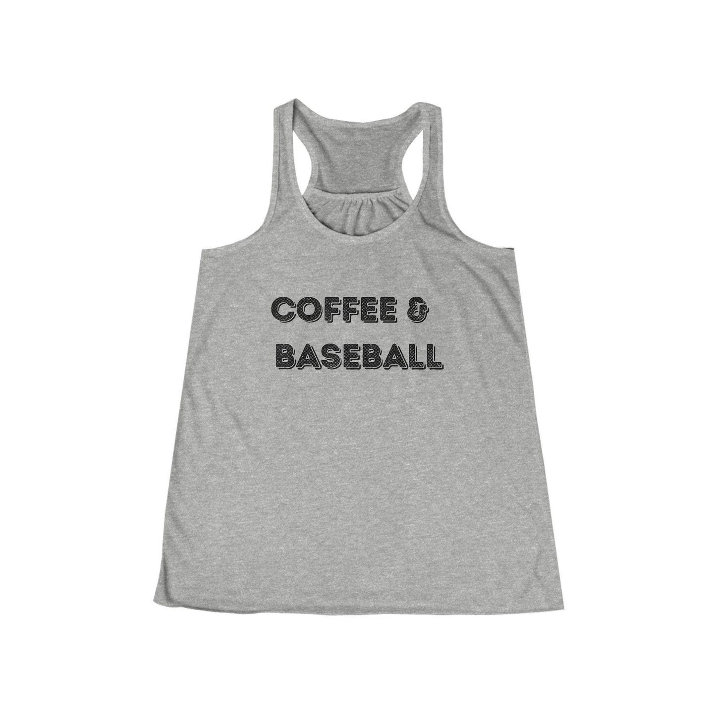 Coffee & Baseball Women's Flowy Tank Top, Soft Summer Shirt, Casual Chic, Sports Fan Gear, Perfect Gift for Her, Everyday Wear