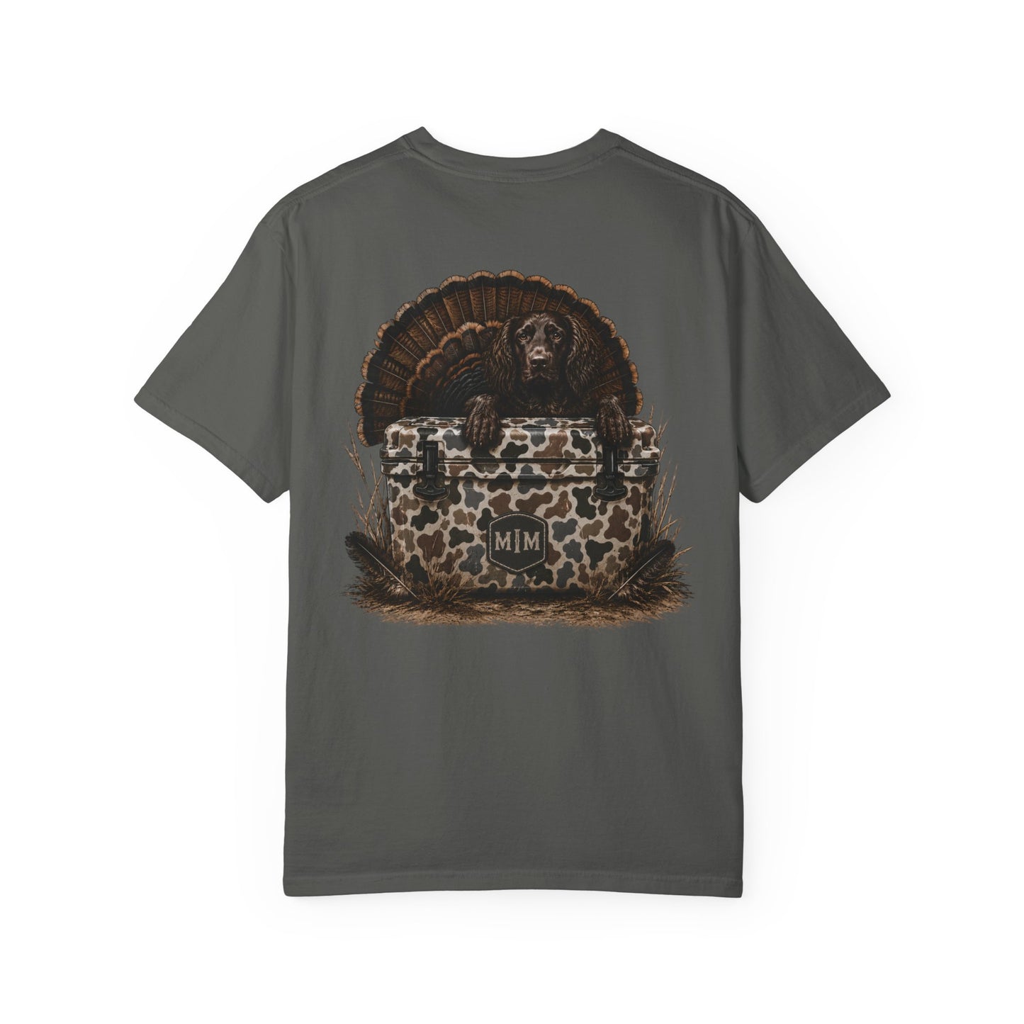Turkey in Camouflage  Pocket T-Shirt | Hunting Turkey Graphic Tee