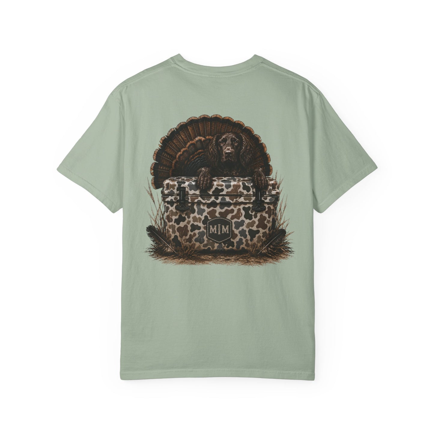 Turkey in Camouflage  Pocket T-Shirt | Hunting Turkey Graphic Tee