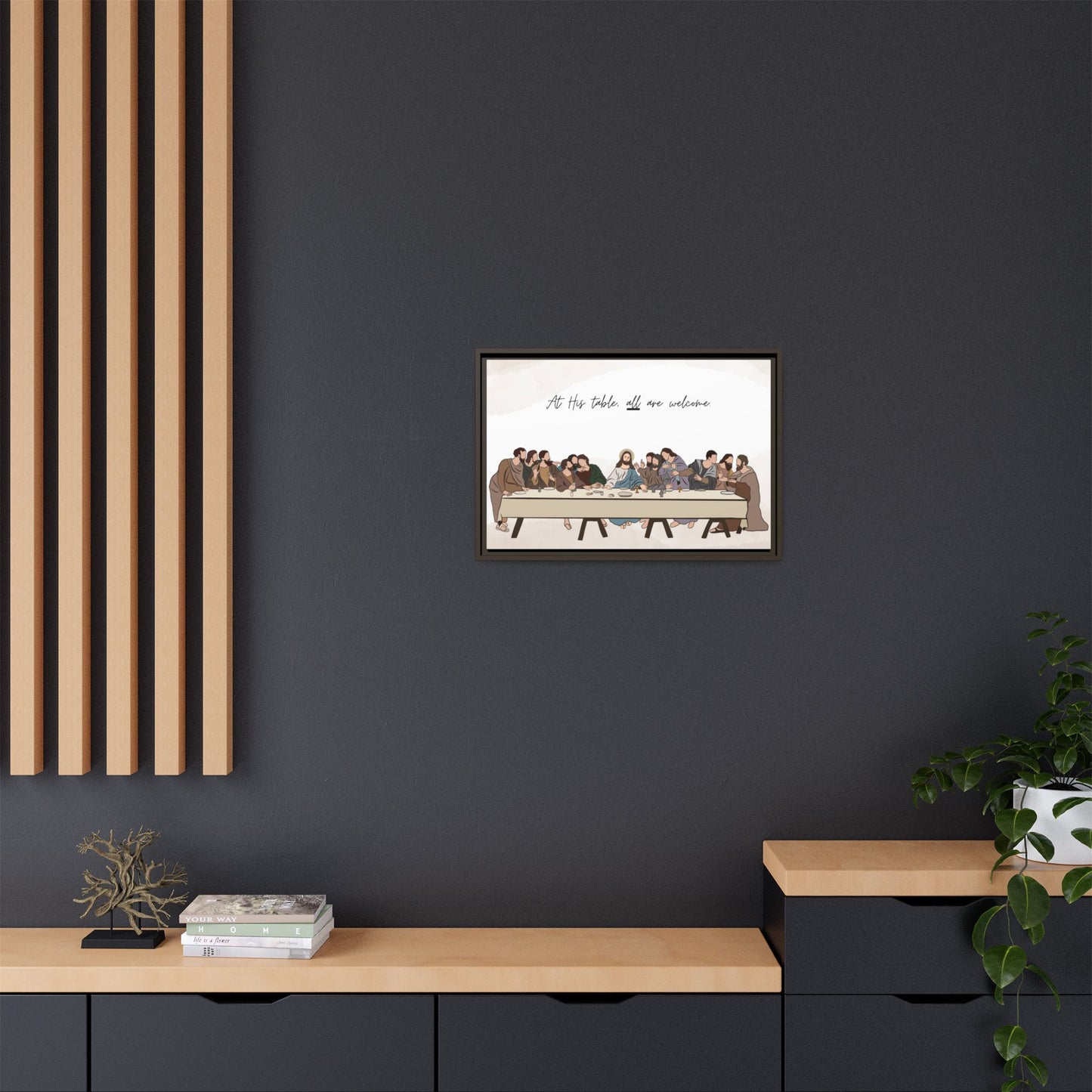 At His Table All Are Welcome Last Supper Print Canvas
