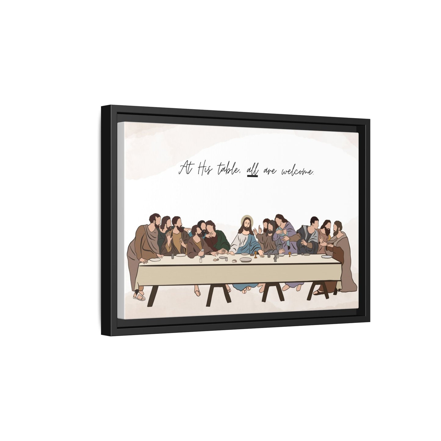At His Table All Are Welcome Last Supper Print Canvas