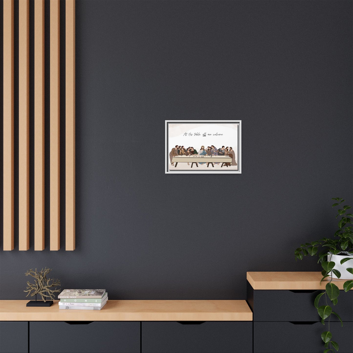 At His Table All Are Welcome Last Supper Print Canvas