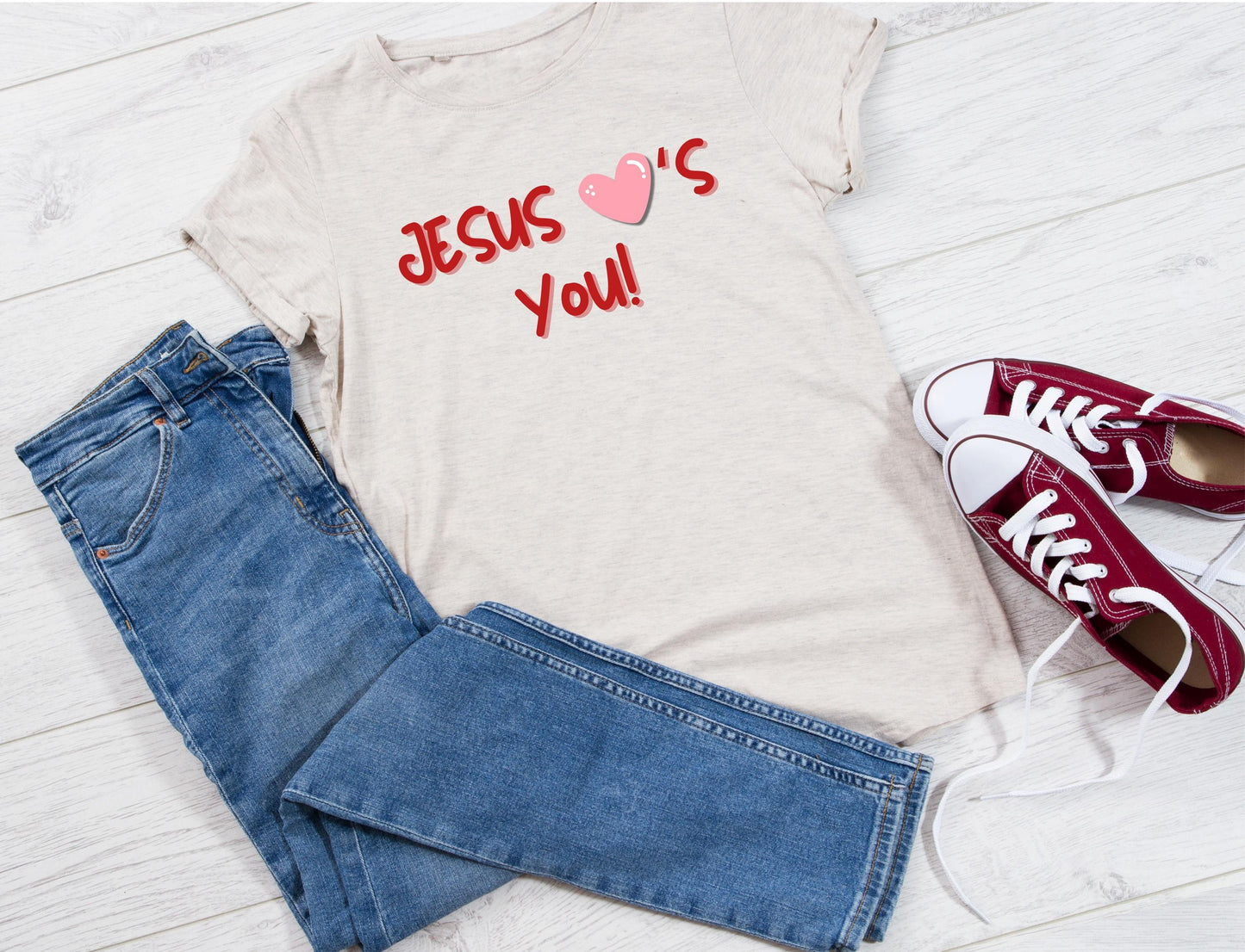 Jesus Loves You PNG, Valentine's Day {Sublimation, Prints, Cricut, Silhouette}