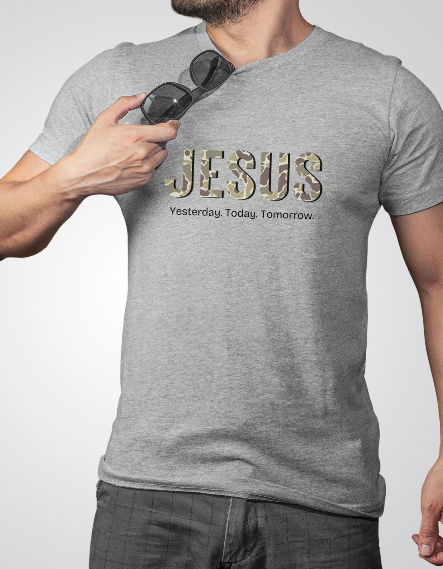Jesus Yesterday Today Tomorrow CAMO PNG file, Church Girl, Love {Sublimation, Prints, Cricut, Silhouette} Bible Quotes, Boys Shirt