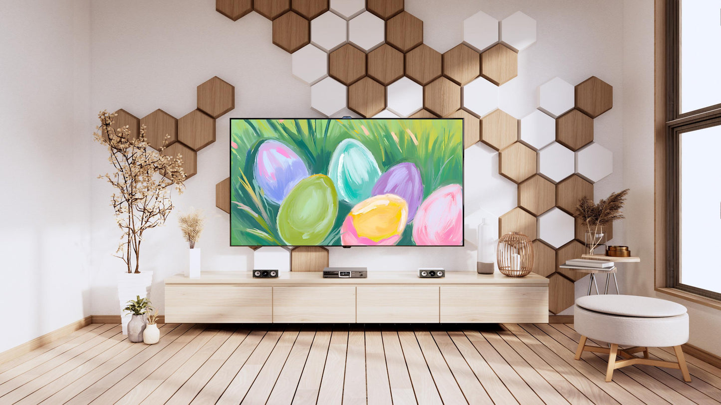 Frame Tv Spring Art | Easter Eggs Watercolor Digital Download Art File | Easter Art for Frame Tv