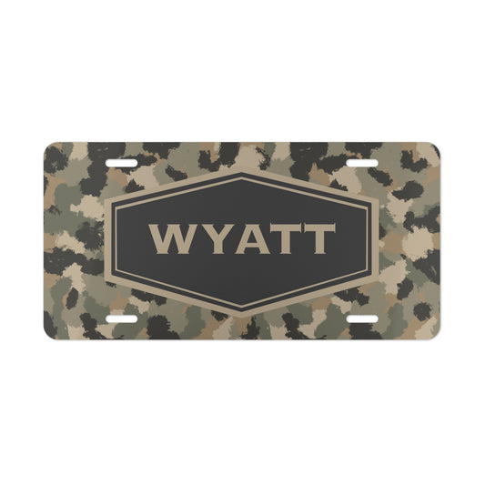 Personalized Name Camo Vanity Plate, Camo Car Tag, Personalized with Name License Plate