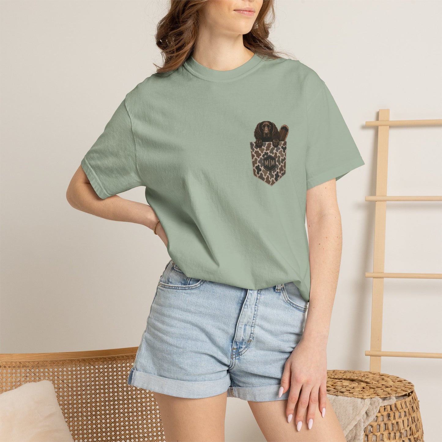 Turkey in Camouflage  Pocket T-Shirt | Hunting Turkey Graphic Tee