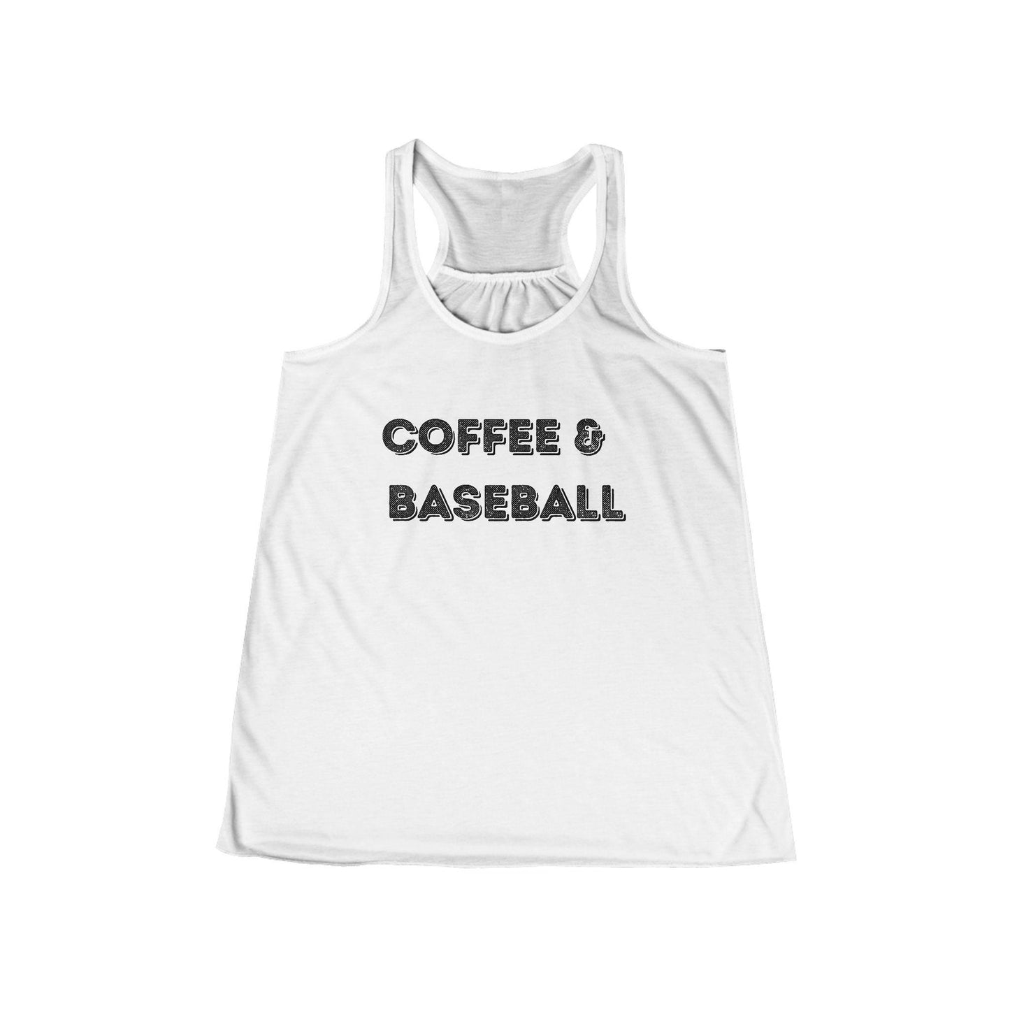 Coffee & Baseball Women's Flowy Tank Top, Soft Summer Shirt, Casual Chic, Sports Fan Gear, Perfect Gift for Her, Everyday Wear