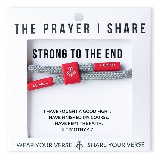 STRONG TO THE END Bracelet, Christian Cord Bracelet