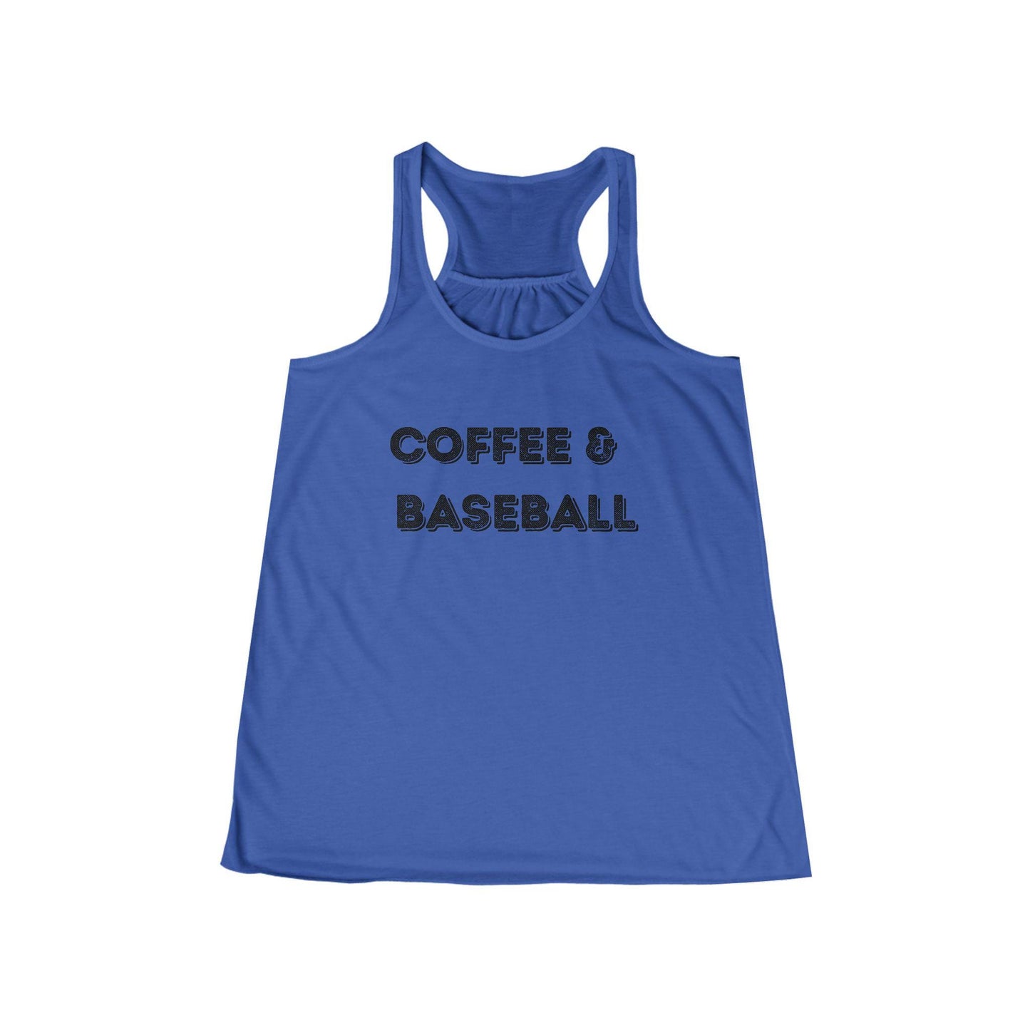 Coffee & Baseball Women's Flowy Tank Top, Soft Summer Shirt, Casual Chic, Sports Fan Gear, Perfect Gift for Her, Everyday Wear